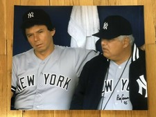 BILLY CONNORS SIGNED 16X20 NEW YORK YANKEES PHOTO WITH DARRELL EVANS COACHES