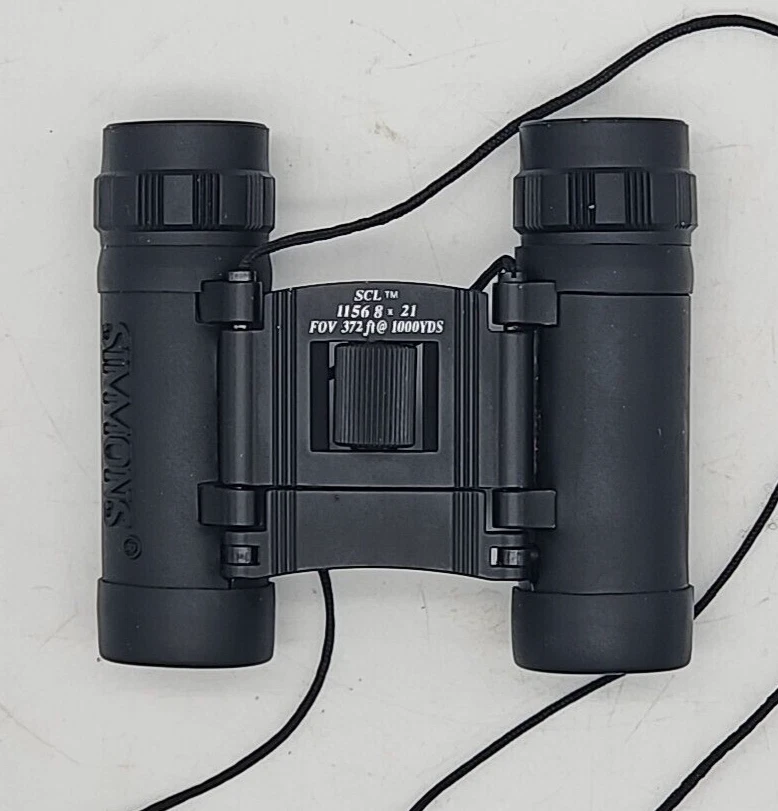 Vintage Simmons Binoculars Model 1156 Binoculars 8x21 with Case Compact 3 3/4" - Image 2 of 4