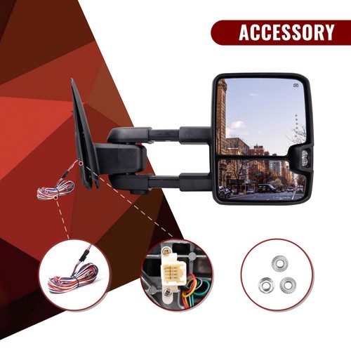 2X Switchback Tow Mirrors Fit 2002-2008 Dodge Ram Smoked LED Power Glass Heated - Picture 9 of 9