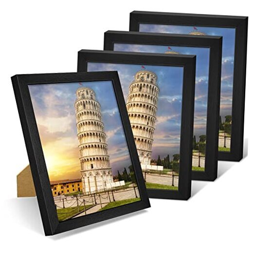 Picture Frames 8.5x11 inch Set of 4 Graduation Picture 8.5'' x 11'' Black