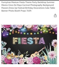 7x5ft Summer Fiesta Theme Backdrop Cinco De Mayo Mexican Festival