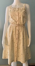 Vintage 50s floral dress with vest S/M
