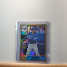 2022 TOPPS Chrome Baseball George Springer base 1987 TOPPS Refractor # 87BC-8