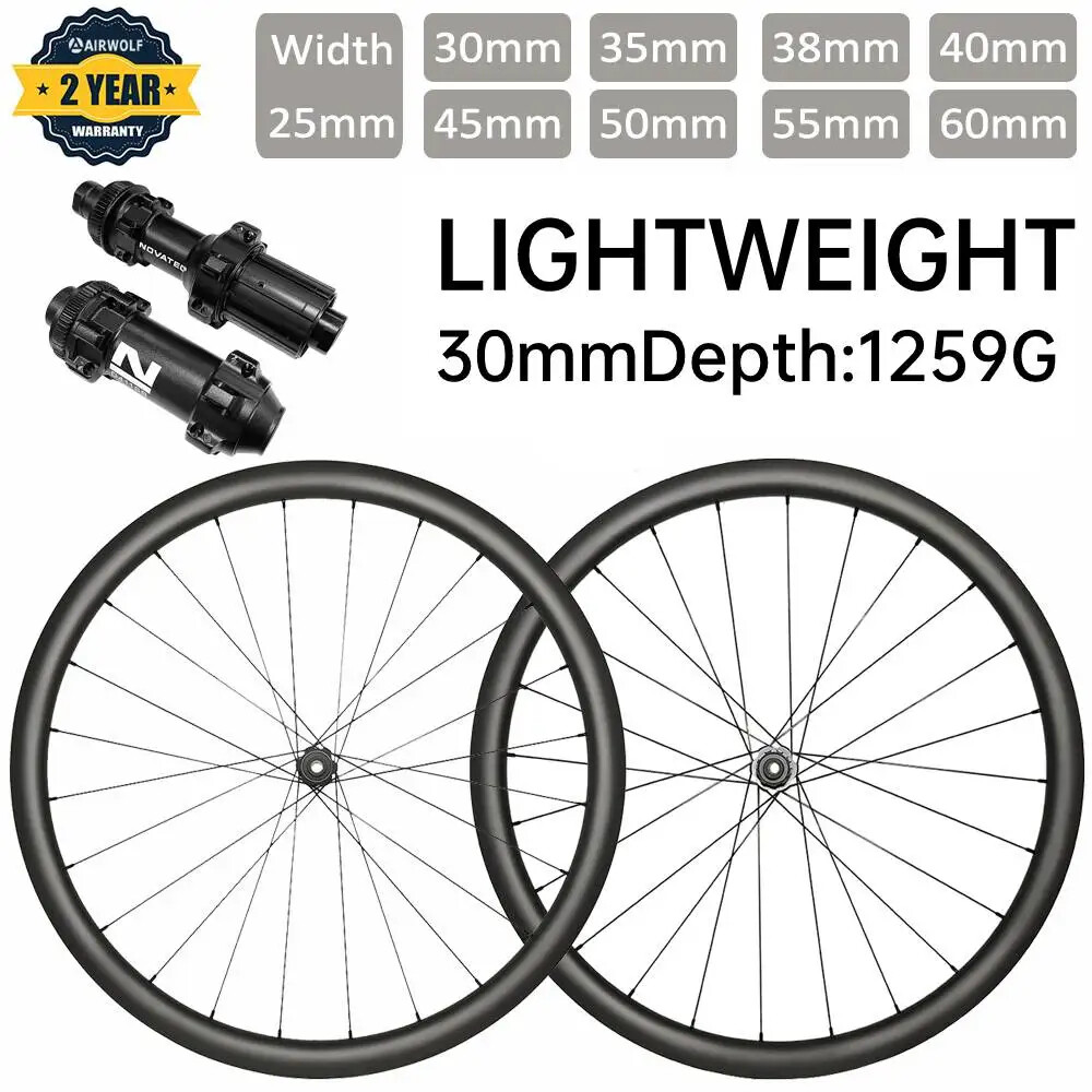 Carbon Road Bike Wheel Set 700c Center Lock 38mm/50mm/60mm D
