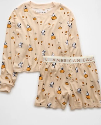American Eagle AE Peanuts Fall 2024 Plush PJ Set Snoopy - L - Sold