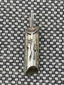 Vintage Israel Sterling Silver Judaica Filigree Pendant Possibly Travel Prayer