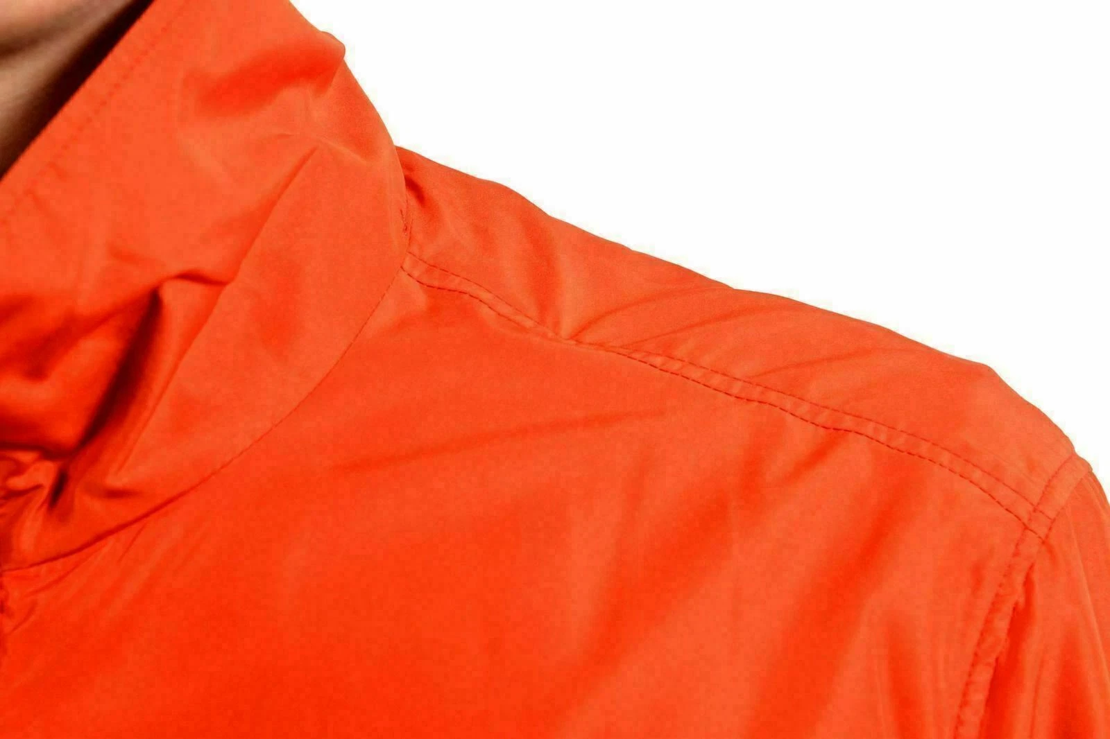 Versace Collection Men's Orange Full Zip Windbreaker Jacket US S IT 48 image 4
