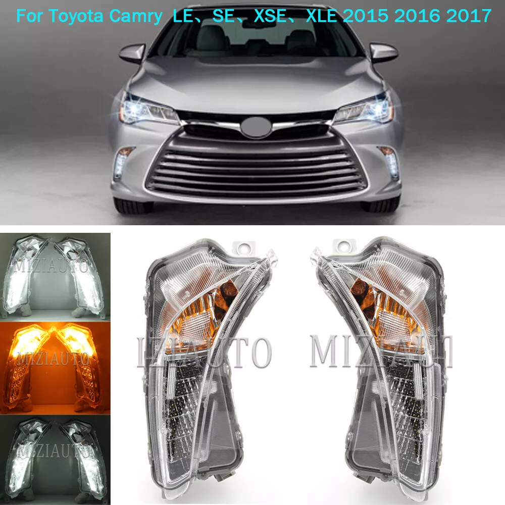LED Daytime Running Light Fog Lamp For Toyota Camry 2015 16 2017