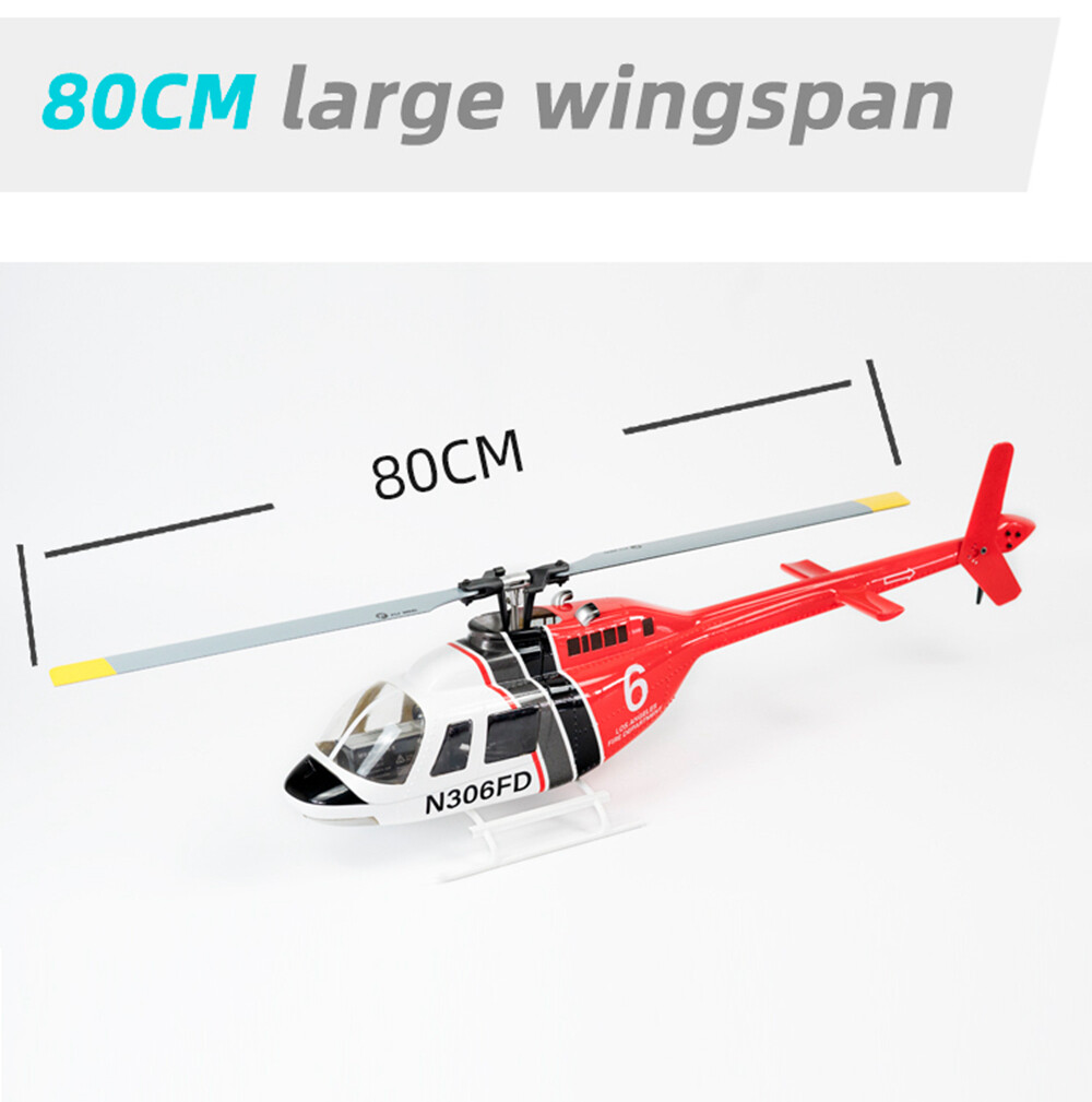 Flywing Bell 206 V3 RC Helicopter 6CH 3D GPS Auto Return 4 Blade 1/16 Aircraft