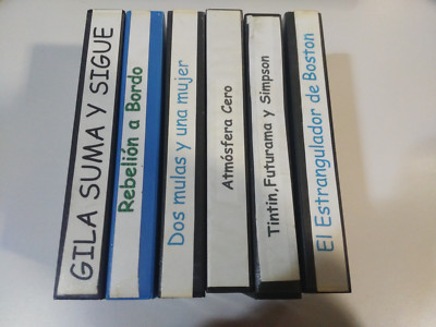LOTE 8 - 6 X VHS CINTAS DE VIDEO ORIGINALES GRABADAS - PARA REGRABAR ENCIMA