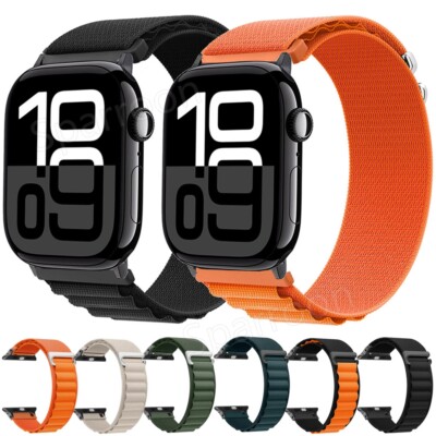 Sport Nylon Loop Band Strap For Apple Watch Ultra 49mm Series 11 10 9 8 7 6 SE 5