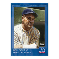 2019 TOPPS 150 YEARS OF BASEBALL #27 LOU GEHRIG - ARTIST RENDITIONS 