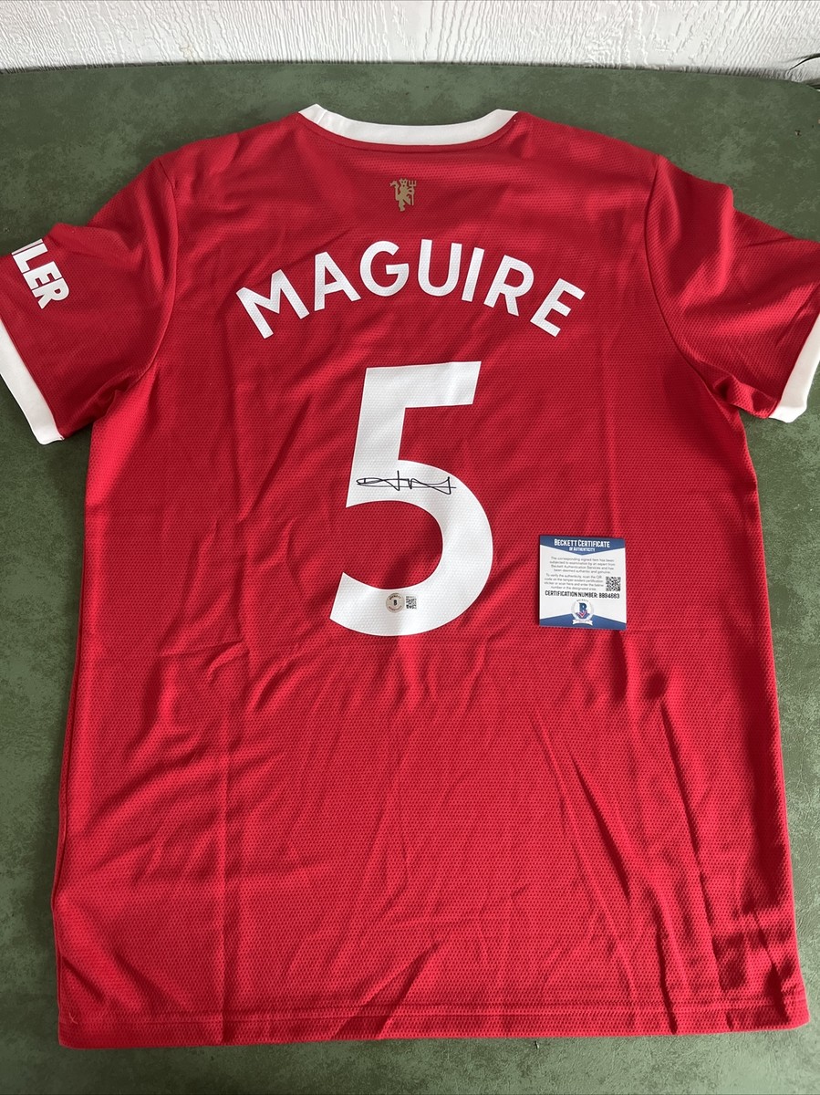 Maillot Angleterre Domicile Signé Harry Maguire #6 - Certificat D'authenticité Beckett