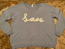 ELAN LIGHT BLUE   LOVE  SWEATER  SIZE M 