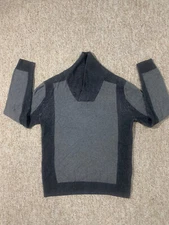 INC International Concepts Men Sweater High Neck Pullover Long Sleeve Gray Sz L