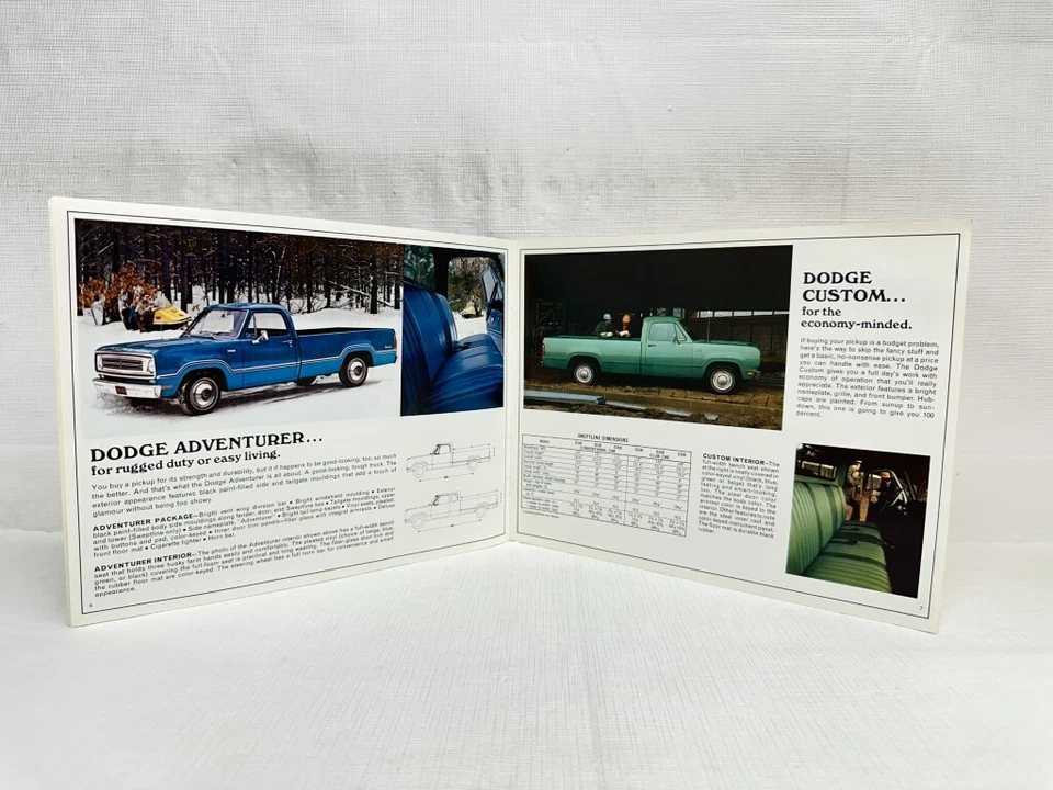 Dodge Light Duty Trucks 1973 folleto de ventas original D100, D200, D300 Foto 4 de 4