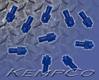 (10) Luer Lock Non-Vented Universal Male/Fem Cap - Blue Polypro - Medical Biomed
