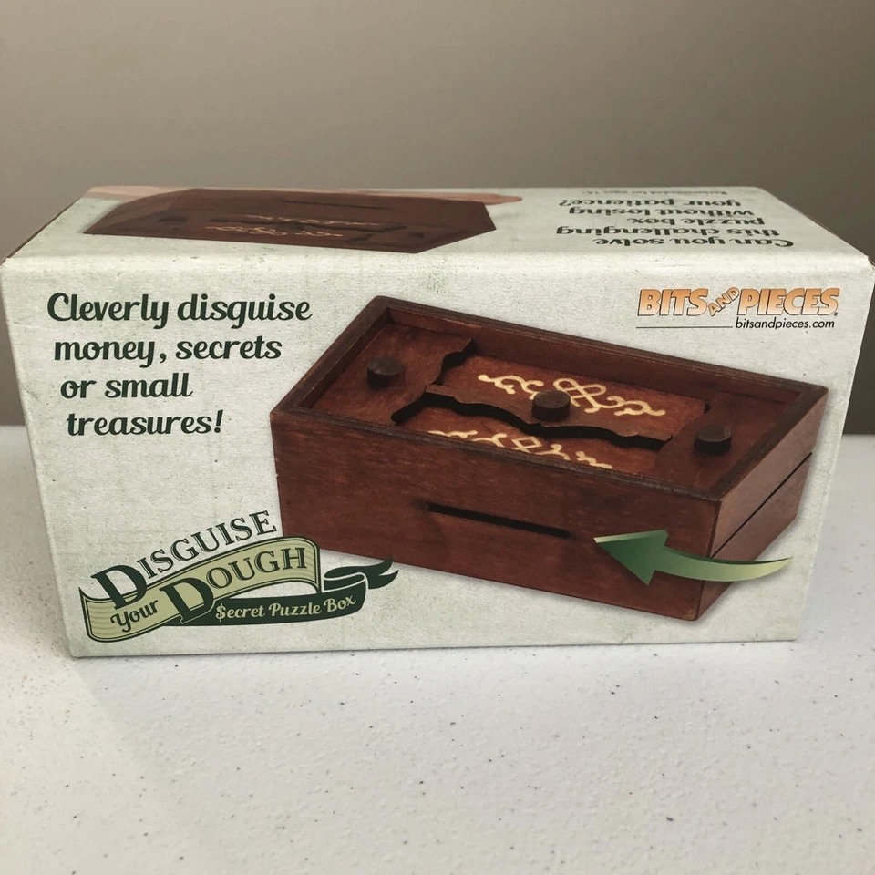 Caja de regalo rompecabezas secreto de brocas y piezas - rompecabezas de madera disfraza tu masa Foto 4 de 4