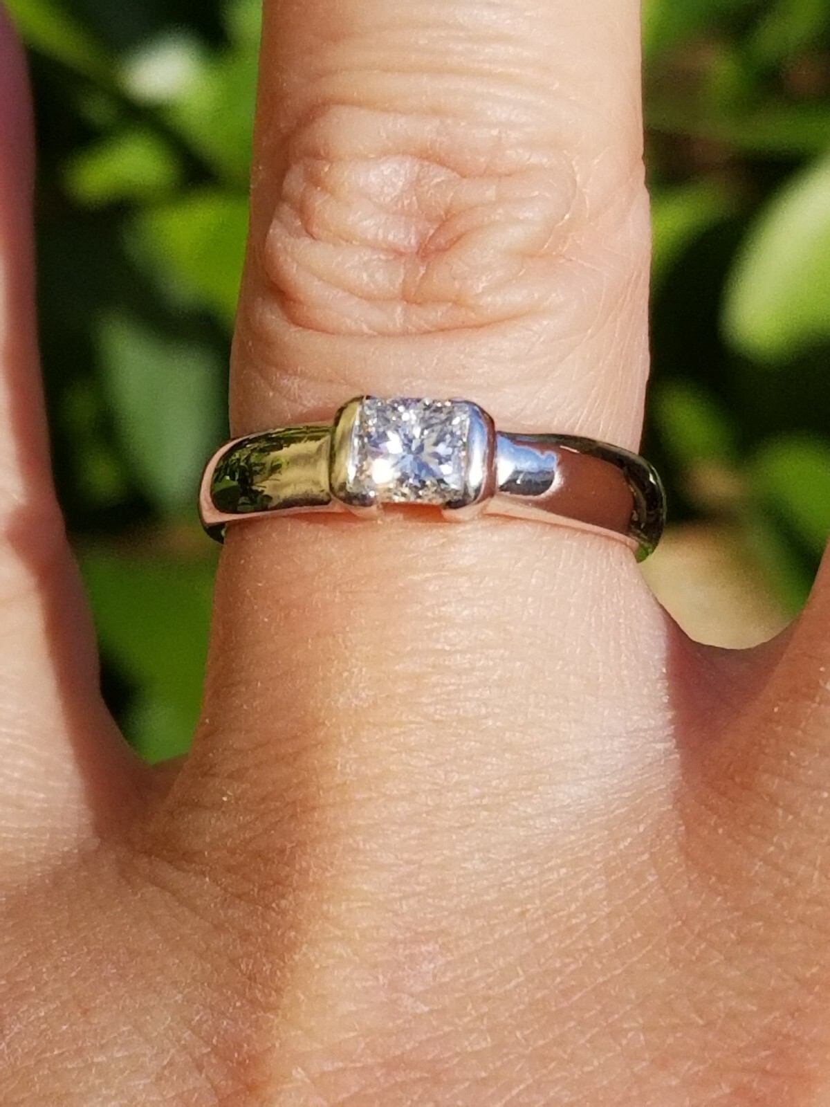 Beautiful Princess Solitaire Natural Diamond 14k … - image 10