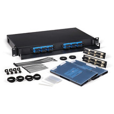 Fiber Optic Patch Panel, Rack Mount, 1 RU, Includes 2 SC Singlemode and 2 SC Mul