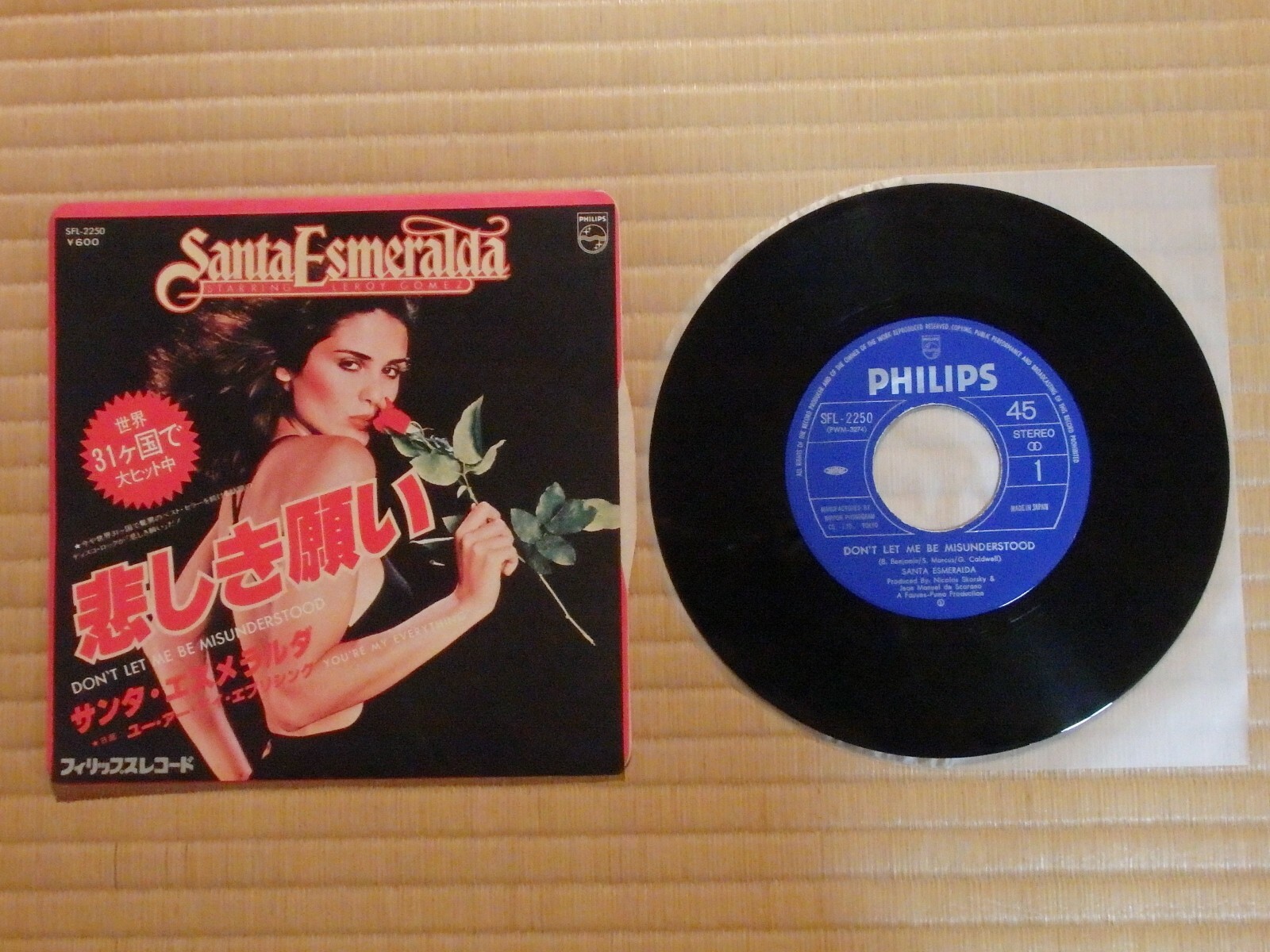 Santa Esmeralda ‎– Don't Let Me Be Misunderstood SFL-2250 Japan 7" Single 45 RPM