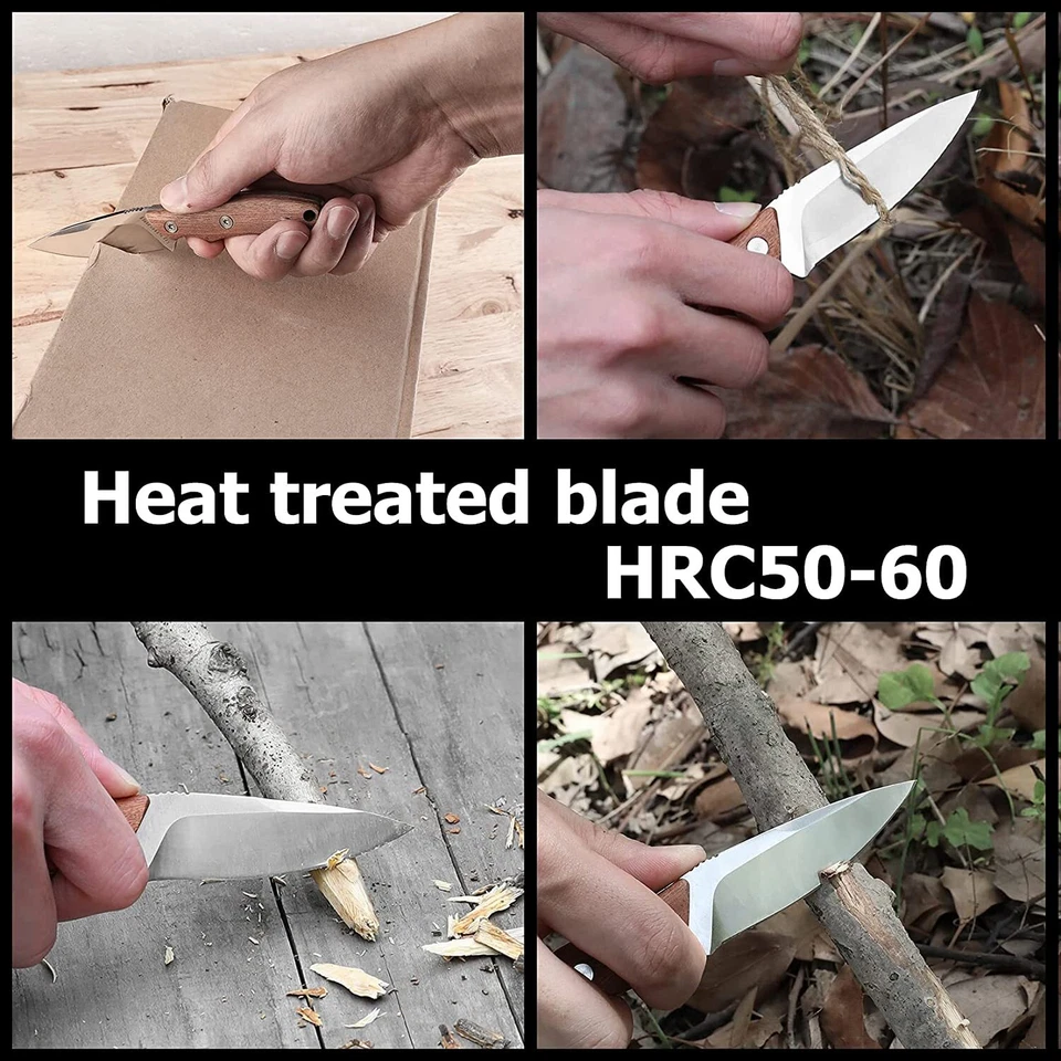 6" Fixed Blade Neck Knife Tactical Hunting Knife Survival Military Fixed Blade - Image 2 of 4