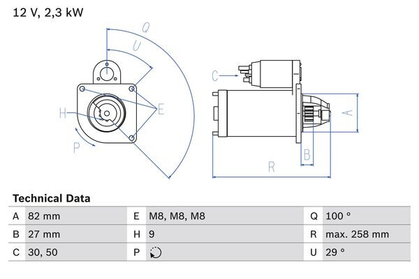 Anlasser 0 986 018 950 Bosch FüR Iveco-image