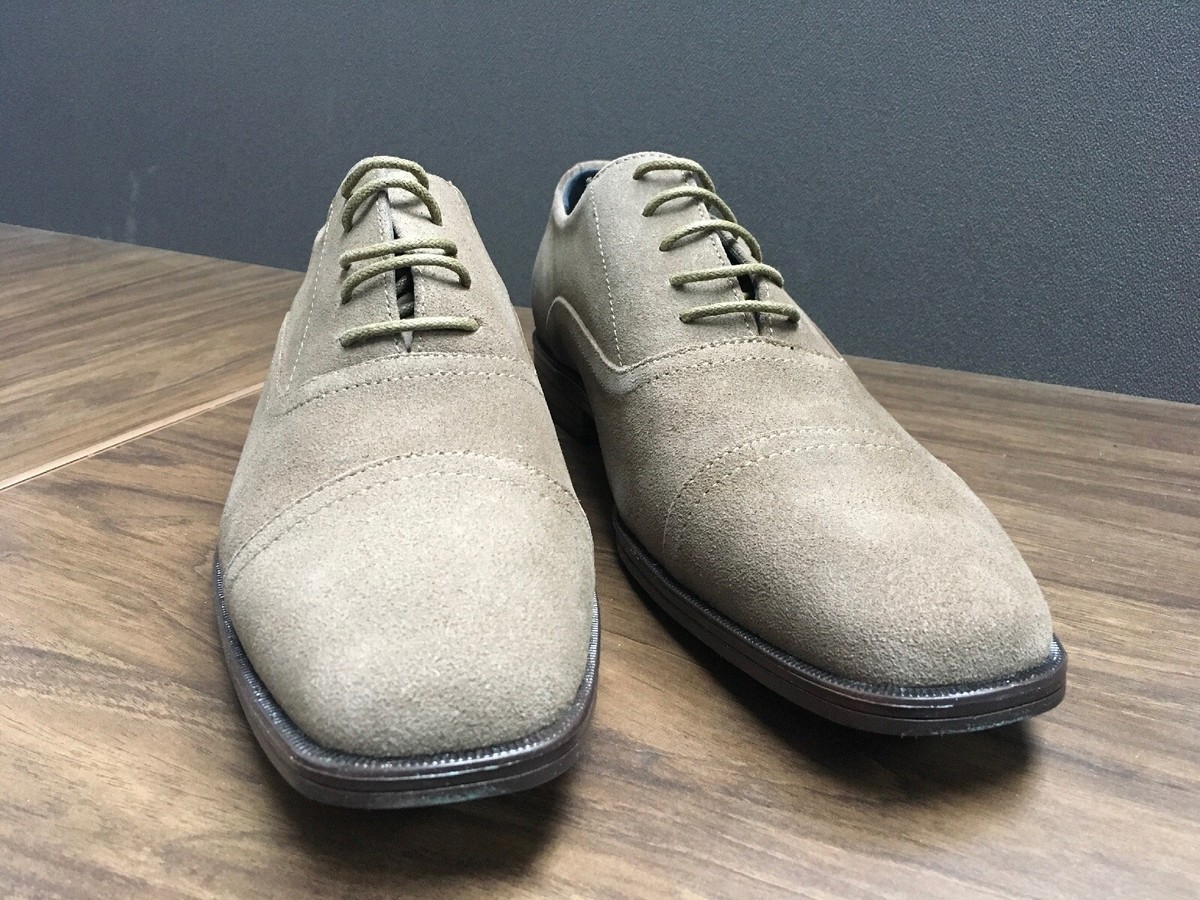 NIB JOSEPH ABBOUD AARON LEATHER LACE-UP SAND SUEDE SHOES  display picture 2