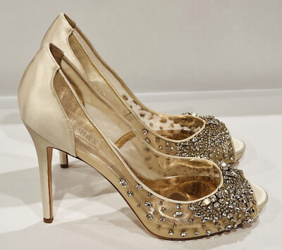 Pointed Toe Badgley Mischka Pepper Embellished Evening Shoe