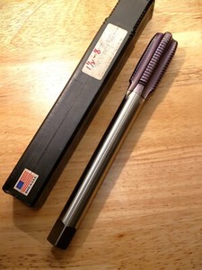 1-1/8" - 8 Straight Plug Extension Tap, 10" OAL - Very Sharp, Made in USA