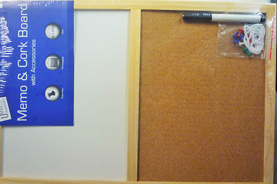 Halb & Halb Kork & Weiß Message Board 30 cm x 45 cm etwas größer als A3 