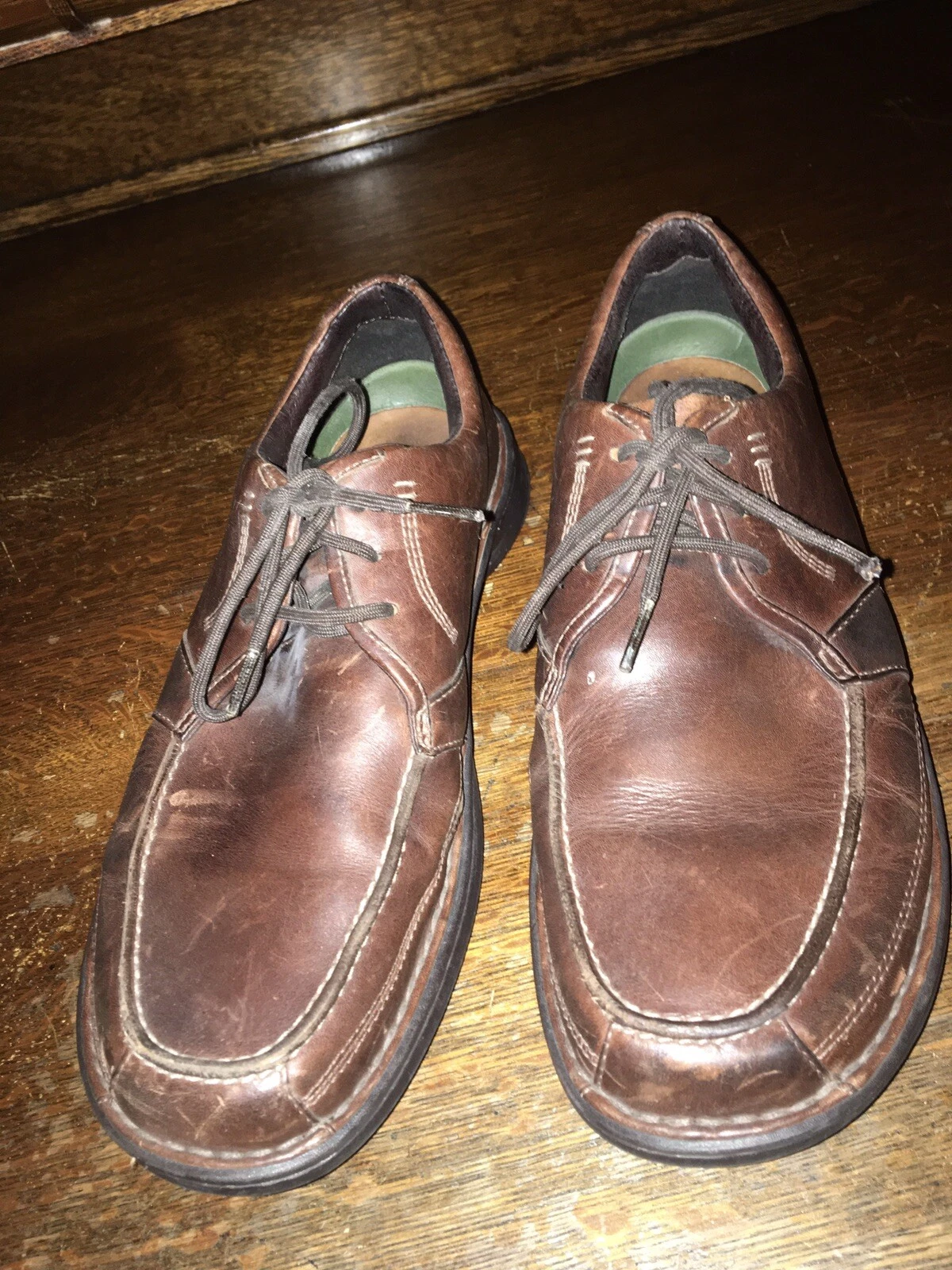 Scarpe derby casual Timberland uomo Oxford marroni stringate taglia 10 M 68594