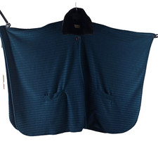 Le Moda One Size Cape Green Faux Fur Collar, Pockets