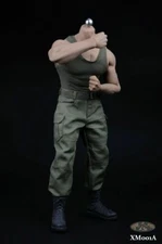 XRF XM001A 1/6 Male Green Vest Pants Belt Shoes Set Model F12'' M34 Muscle Body