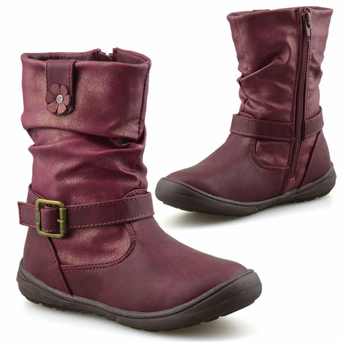 Mid Calf Biker Boots Shoes Size 