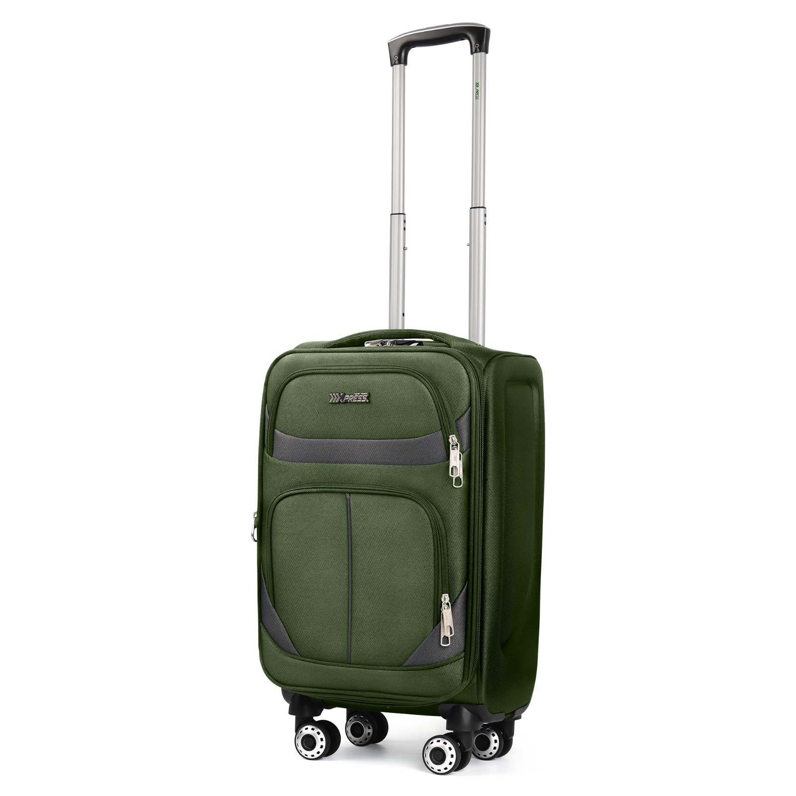 Lightweight Expandable Softside Suitcase SoftShell Multiple Pockets Luggage