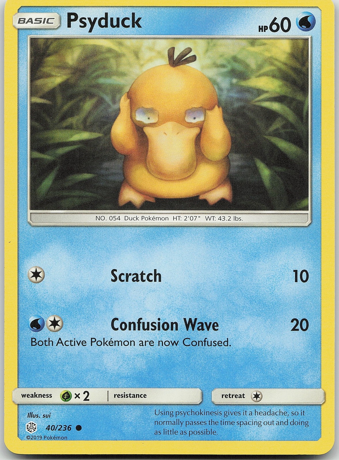 Psyduck SM - Cosmic Eclipse NM Pokemon 40/236