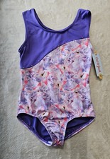 Cat  Jack Girls Butterfly Leotard Purple Pink Dance Gymnastics L 10/12 NWT