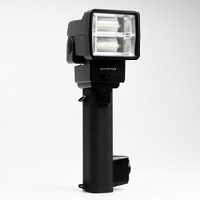 TESTED Working Olympus T45 T 45 Electronic Flash OM 1 2 n 4 w/o bracket, battery