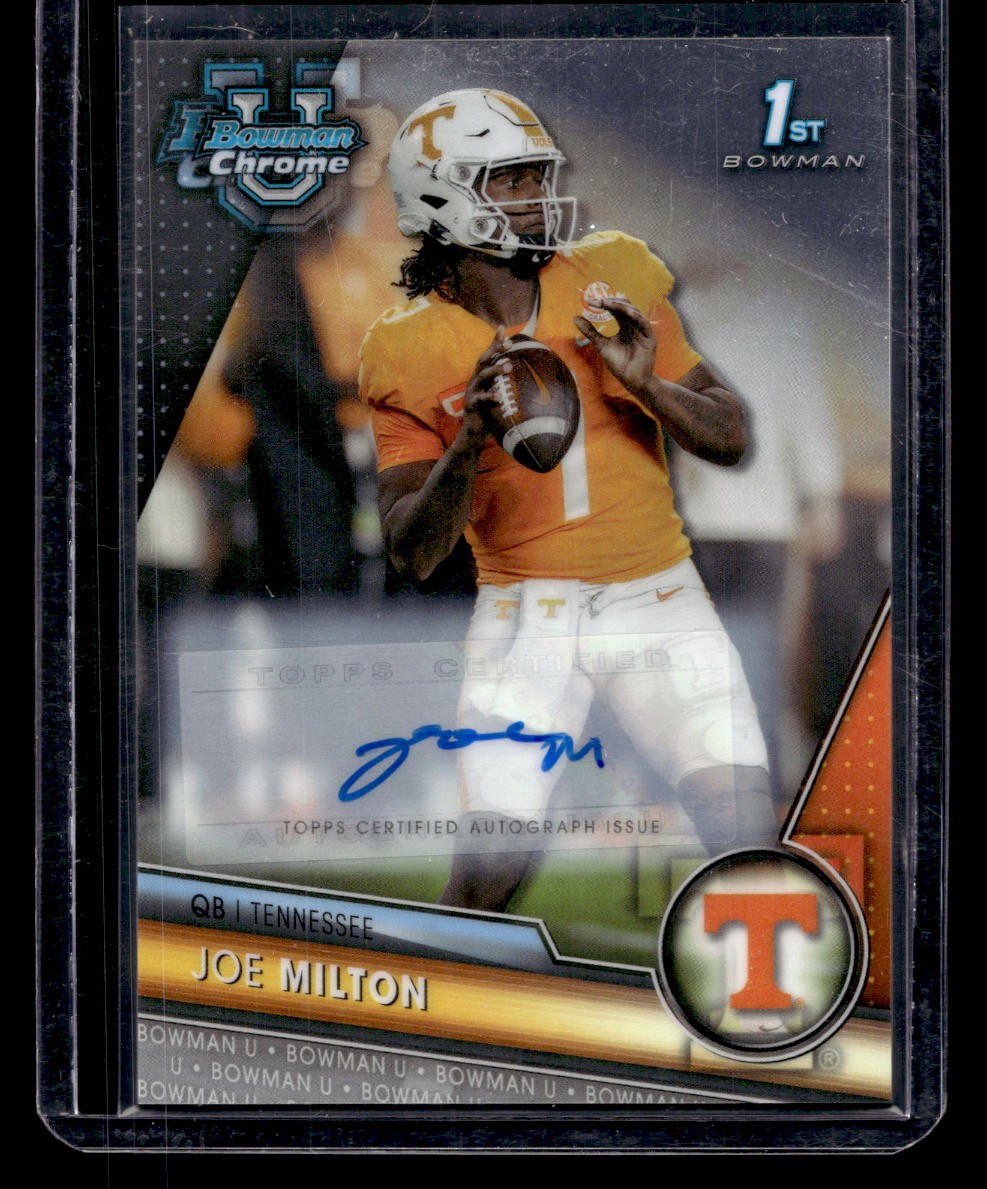 2023 Bowman University Chrome #148 Joe Milton Chrome Prospect Autographs