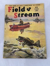 Field & Stream June 1943 Vintage Fishing Magazine Hunting Fishing