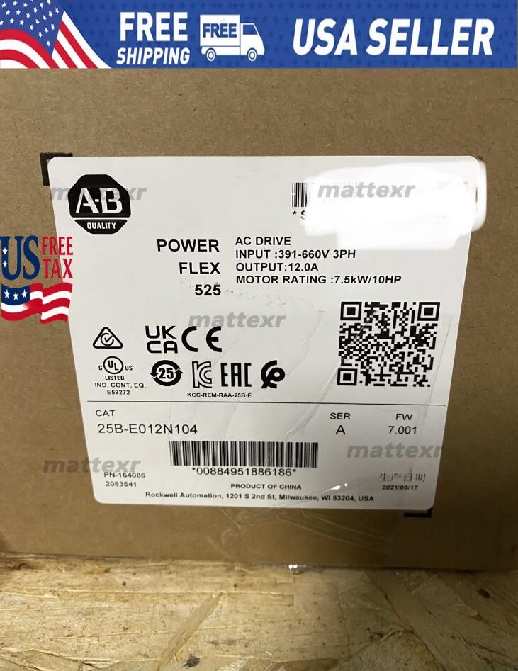 AB 25B-E012N104 Allen Bradley 25B-E012N104 /A PowerFlex525 AC Drive ...