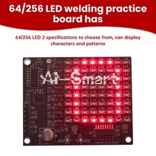 64/256  LED SMD Dot Matrix Advertising Screen Welding Soldering Practice DIY Kit