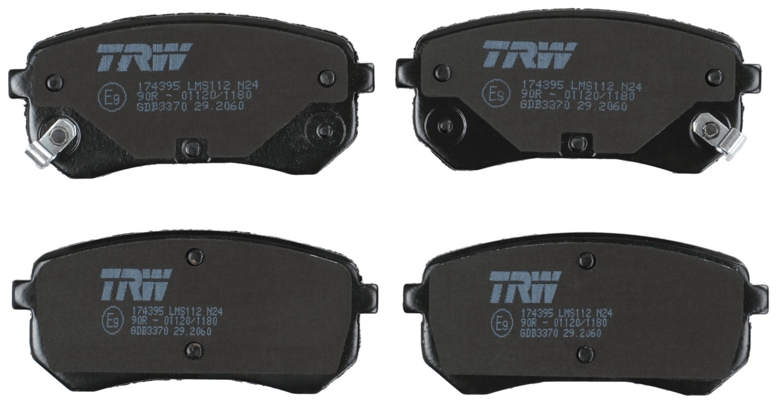 Kit de plaquettes de frein à disque TRW GDB3370 pour essieu arrière