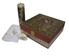Premium Quality Baptism Kit with baptism candle, baptism towel, baptism shell...