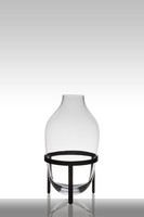 Inna-Glas Bodenvase Glas Camilo, Standfuß, Trichter - Rund, Klar, 39Cm, Ø 19Cm