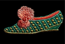 iron on patch applique women's shoes 3 x 1 1/2 inch