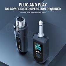 Wireless Microphone Transmitter Receiver System UHF XLR Adapter System