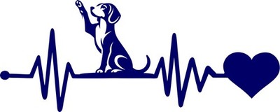 Aufkleber Sticker Herzschlag Hund HHL-001 Beagel Heartbeat Puls Autoaufkleber