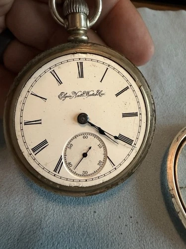 1896 Silver Elgin National Watch Co. Pocket Watch